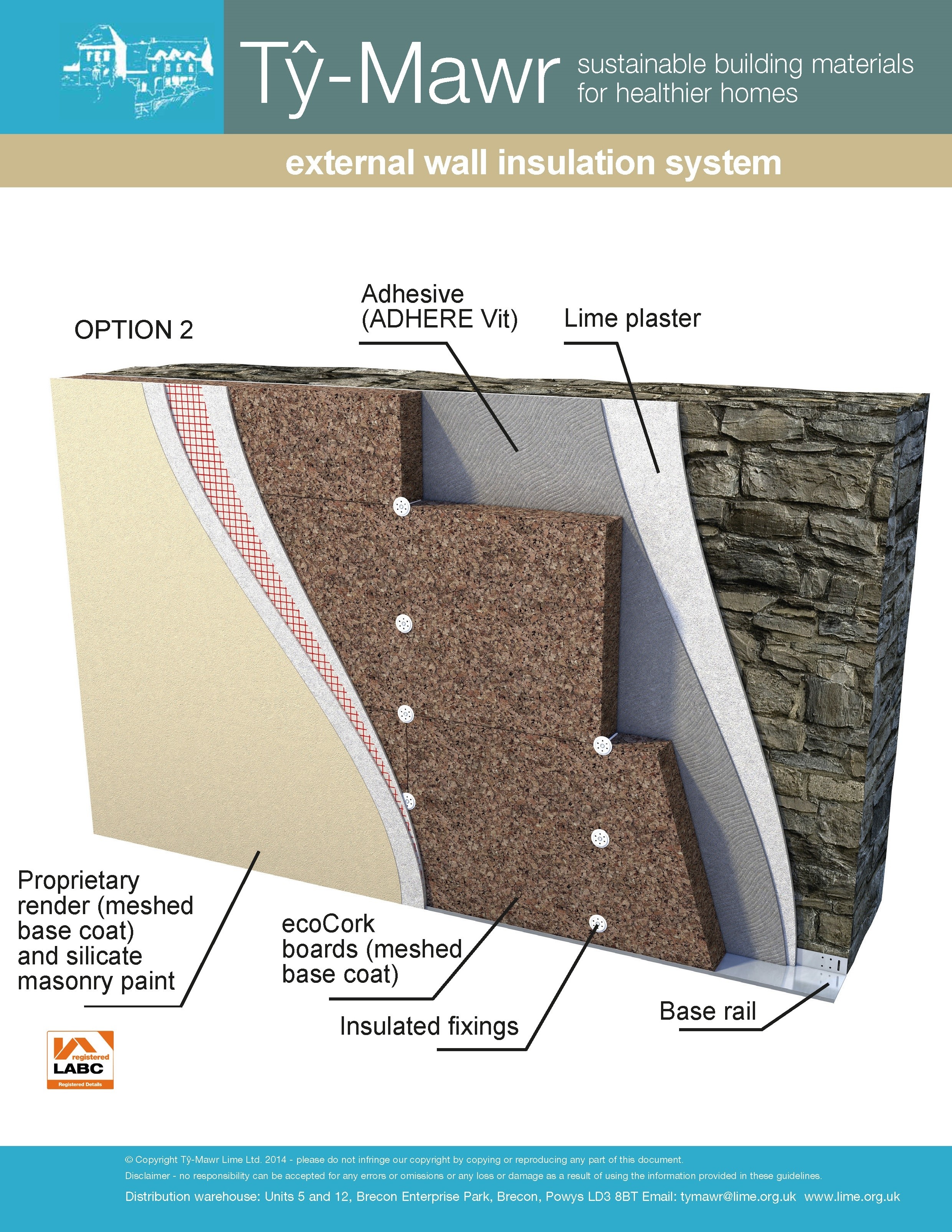 Expanded Cork Insulation System - External Wall 