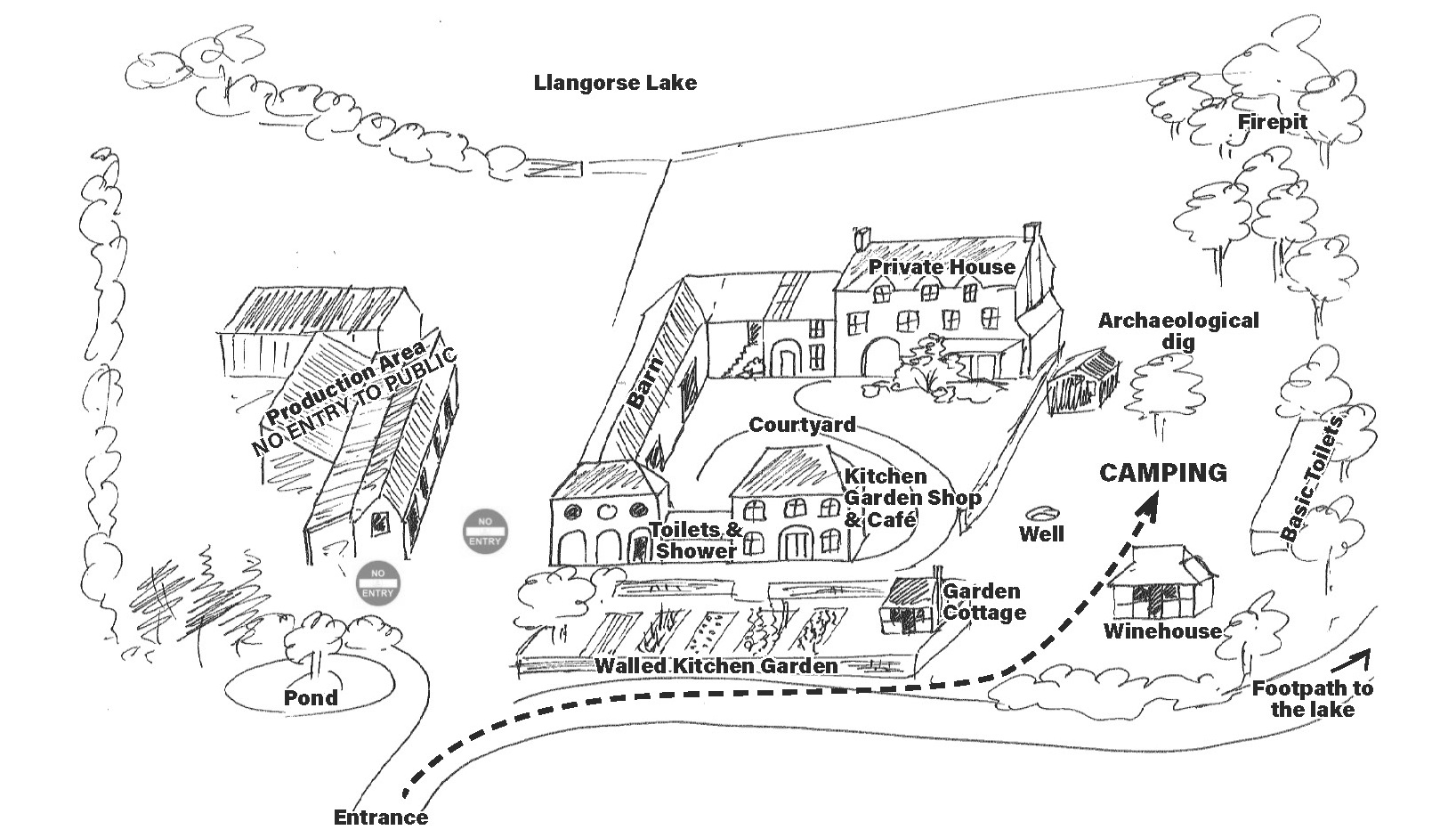 Map of Ty Mawrs Camp site 