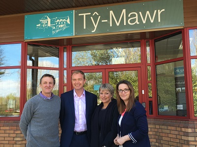 Lib Dem leadership visit Ty-Mawr
